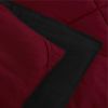 King/Cal King Traditional Microfiber Reversible 3 Piece Comforter Set in Black/Maroon