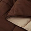 Full/Queen Traditional Microfiber Reversible 3 Piece Comforter Set in Brown