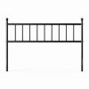 Queen size Traditional Farmhouse Headboard in Matte Black Metal Finish