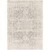 5' x 7' Distressed Oriental Area Rug in Light Grey / Beige