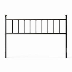 Full size Traditional Farmhouse Headboard in Matte Black Metal Finish