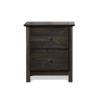 Farmhouse Solid Pine Wood 2 Drawer Nightstand in Espresso