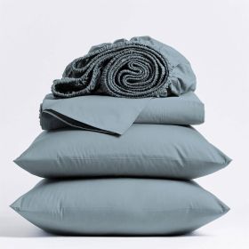 Full size Aqua Blue 100-Percent Certified Organic Cotton Sheet Set