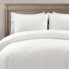 Full/Queen White Diamond Jacquard 3 PCS Comforter Set