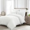 Full/Queen size White 5-Piece Lightweight Comforter Set with Lace Trim