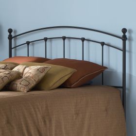 Full size Matte Black Metal Headboard