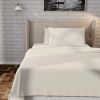 Full size Ivory Beige Off-White Cream Color Certified Organic Cotton Sheet Set