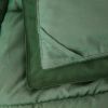 Full/Queen Traditional Microfiber Reversible 3 Piece Comforter Set in Green