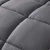 King Size Reversible Microfiber Down Alternative Comforter Set in Grey