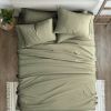 Twin XL Sage 4 PCS Soft Wrinkle Resistant Microfiber/Polyester Sheet Set