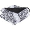 King/California King 4-Piece Black White Damask Comforter Set with Accent Pillow