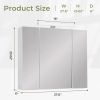 Wall Mounted Bathroom Mirror Medicine Cabinet with USB Ports and LED Light