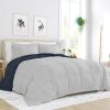 King/Cal King 3-Piece Microfiber Reversible Comforter Set in Navy/Grey