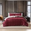 King Plush Sherpa Reversible Micro Suede Comforter Set in Marron