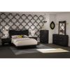 6-Drawer Dresser for Contemporary Bedroom in Black Finish