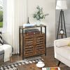 Farmhouse Multifunctional Side Cabinet Accent Table Cupboard with Shelf