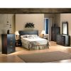 Modern 6-Drawer Bedroom Dresser in Chocolate Wood Finish