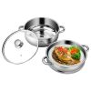 2 Tier 9.5 Quart Stainless Steel Steamer / Boiler Pot Set