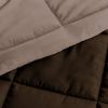 King/Cal King 3-Piece Microfiber Reversible Comforter Set in Taupe Brown