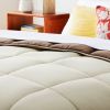 Twin All Seasons Beige/Brown Reversible Polyester Down Alternative Comforter