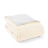 Twin/Twin XL 2-Piece Microfiber Reversible Comforter Set in White and Cream