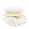 Twin/Twin XL 2-Piece Microfiber Reversible Comforter Set in White and Cream