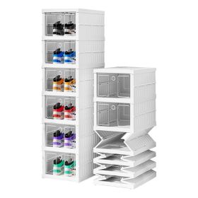 Shoe Organizer, Installation-Free 6 Tiers Foldable Shoe Rack