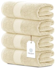 Luxury Bath Towels Set of 4 Large 700 GSM Cotton Ultra Soft Bath Towels 27x54 | Highly Absorbent and Quick Dry | Hotel Towels for Bathroom Luxury Plus