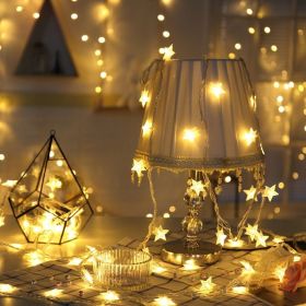 Room layout led lantern flashing string lights starry (Option: Warm-100 m 800-Plug in)