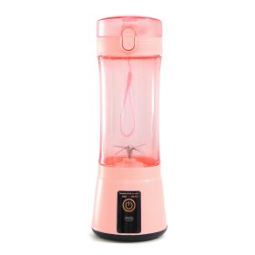 Portable Blender Portable Fruit Electric Juicing Cup Kitchen Gadgets (Option: Pink-USB)