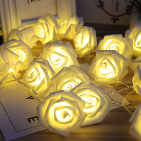 LED Rose Flower Lights (Option: Warm-EU plug-10m)