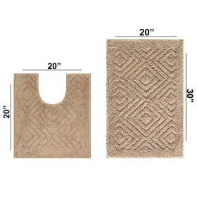 Trier Collection (Color: Beige, size: 2 Piece Set (20" x 20" | 20" x 30"))