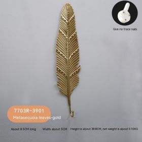 Creative Entryway Key Hook Behind Door (Option: Metasequoia leaf gold)