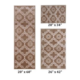 Arya Collection (Color: Taupe, size: 3 Piece Set (20" x 60" | 26" x 42" | 20" x 34"))