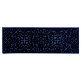 Myla Collection (Color: Navy, size: 20" x 60" Runner)