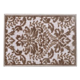 Nyla Collection (Color: Taupe, size: 60" x 96" Rectangle)