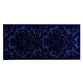 Nyla Collection (Color: Navy, size: 96" x 120" Rectangle)