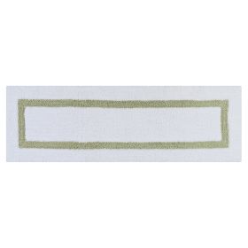 Hotel Collection (Color: White/Sage, size: 20" x 60" Rectangle)