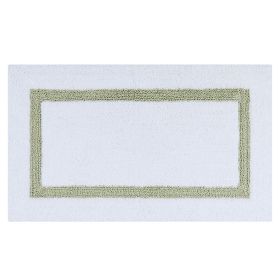 Hotel Collection (Color: White/Sage, size: 24" x 40" Rectangle)