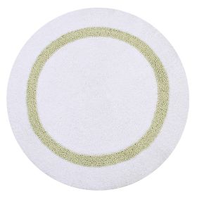 Hotel Collection (Color: White/Sage, size: 30" Round)