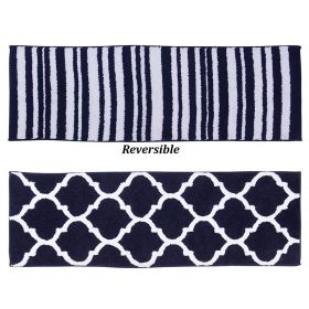 Marrakesh Collection (Color: Navy, size: 20" x 60" Rectangle)