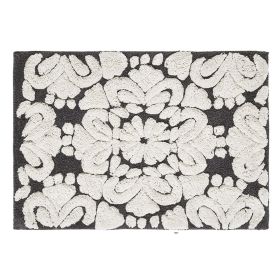 Medallion Collection (Color: Charcoal/Natural, size: 17" x 24" Rectangle)