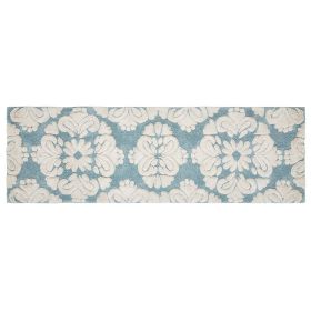 Medallion Collection (Color: Blue/Natural, size: 20" x 60" Runner)