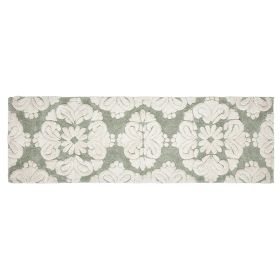 Medallion Collection (Color: Sage/Natural, size: 20" x 60" Runner)