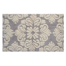 Medallion Collection (Color: Gray/Natural, size: 21" x 34" Rectangle)