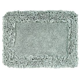 Shaggy Border Collection (Color: Sage, size: 17" x 24" Rectangle)