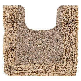 Shaggy Border Collection (Color: Beige, size: 20" x 20" Contour)