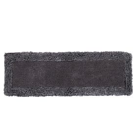 Shaggy Border Collection (Color: Gray, size: 20" x 60" Rectangle)