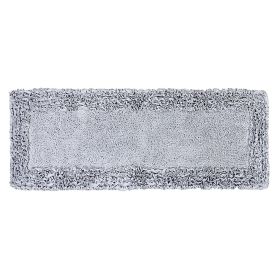 Shaggy Border Collection (Color: Silver, size: 20" x 60" Rectangle)