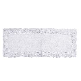 Shaggy Border Collection (Color: White, size: 20" x 60" Rectangle)